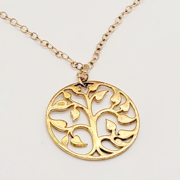 Athena design gold plated tree necklace - Picture 1 of 5